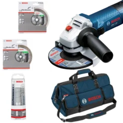 Kit Spécial Carrelleur BOSCH - Meuleuse GWS 7-125 + 2 Disques Diamant + 1 Sac De Transport - 06159975H2 -Bosch AEA11006 0