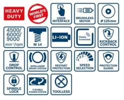 Meuleuse Angulaire BOSCH GWS 18V-10SC Professional Solo Click & Go - Sans Batterie Ni Chargeur - 06019G340B -Bosch MNA50063 3