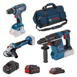 Kit BOSCH Visseuse + Meuleuse + Perforateur + 2 Batteries + Chargeur - 0615990M3C -Bosch pack 3 outils bosch professional 0615990m3c gsr 18v 28 gws 18v 10 gbh 18v 26 1